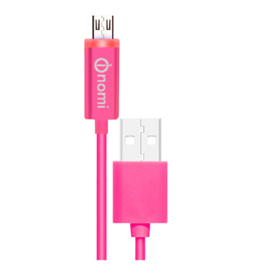 127733-Кабель-Nomi-DCL-10m-USB-micro-1м-рожевий