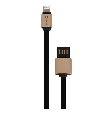 Kabel-Nomi-DCMD-10i-USB-Lightning-1m-chorno-zolotij